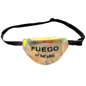 Fuego Bacardi Fanny Pack Iridescent Semi Clear Rave Party Adjustable Women’s
